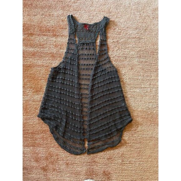 Red Camel est. 1931 Women’s Crotchet Vest Grey Open Front XL - Picture 2 of 3